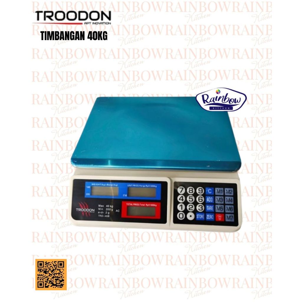TROODON - TIMBANGAN BUAH DIGITAL / TIMBANGAN DAPUR 40KG