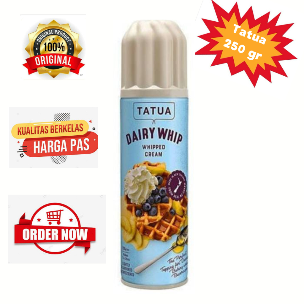 

TATUA WHIPPING CREAM AEROSOL 250 GR - DAIRY WHIP CREAM HALAL IMPORT