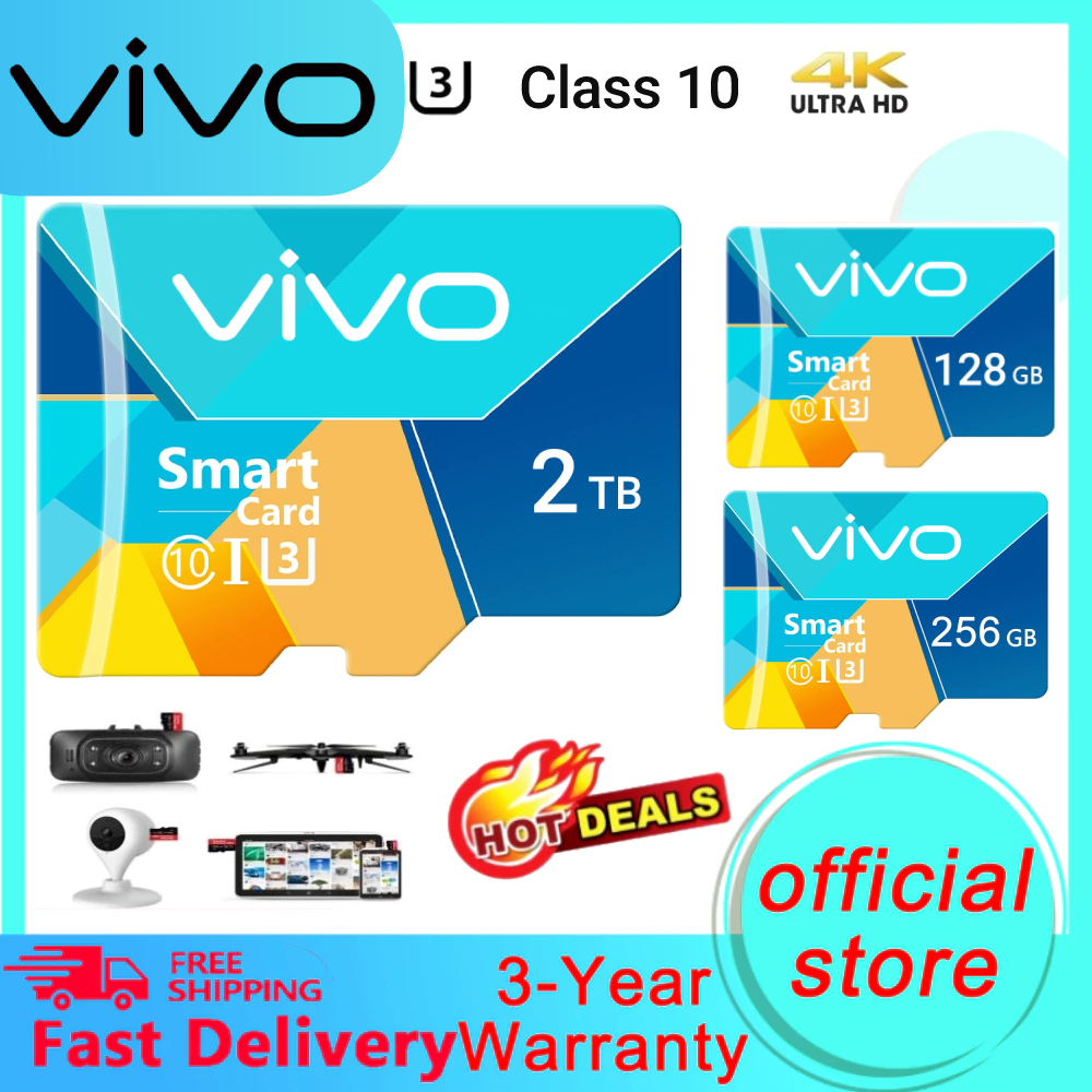 Original ViVo sd card U3 A1 Class 10 Micro card 2TB 1TB 512GB 256GB 128GB 64GB 32GB high-speed SD TF
