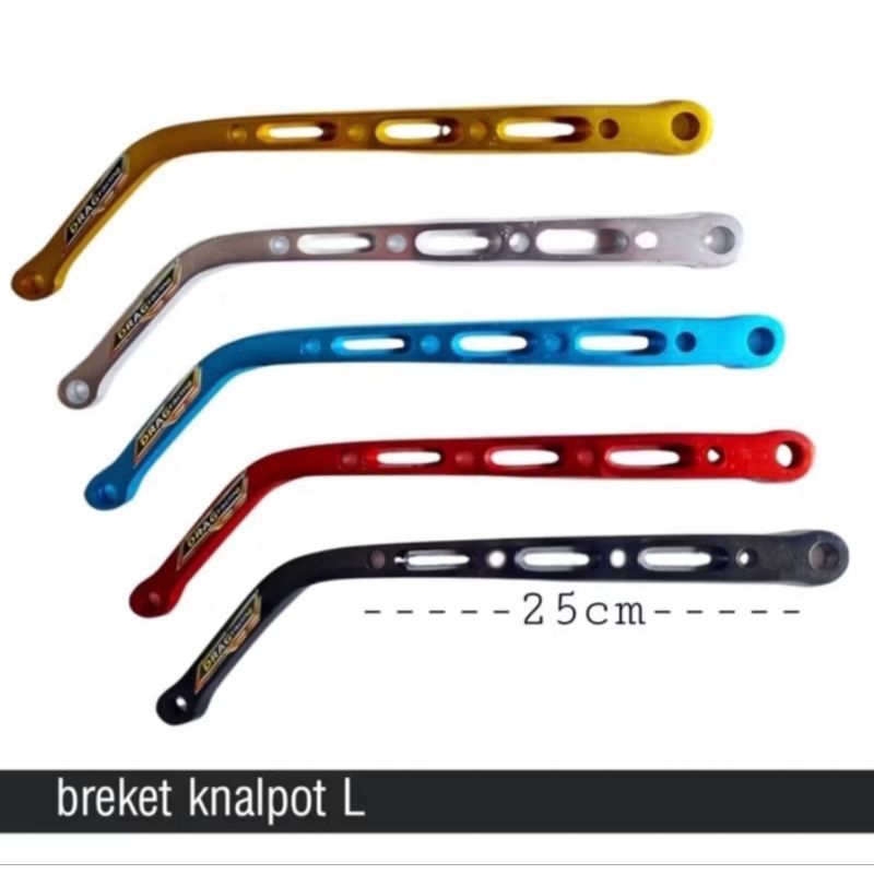 pangkon knalpot L BREKET knalpot racing model L panjang 25cm