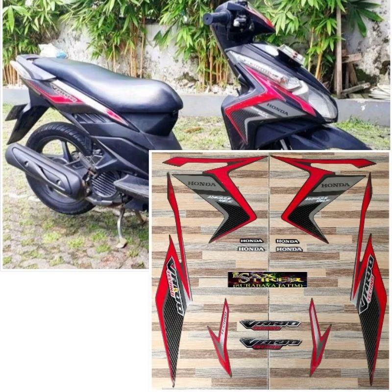 striping original Honda Vario techno 110 hitam tahun 2011