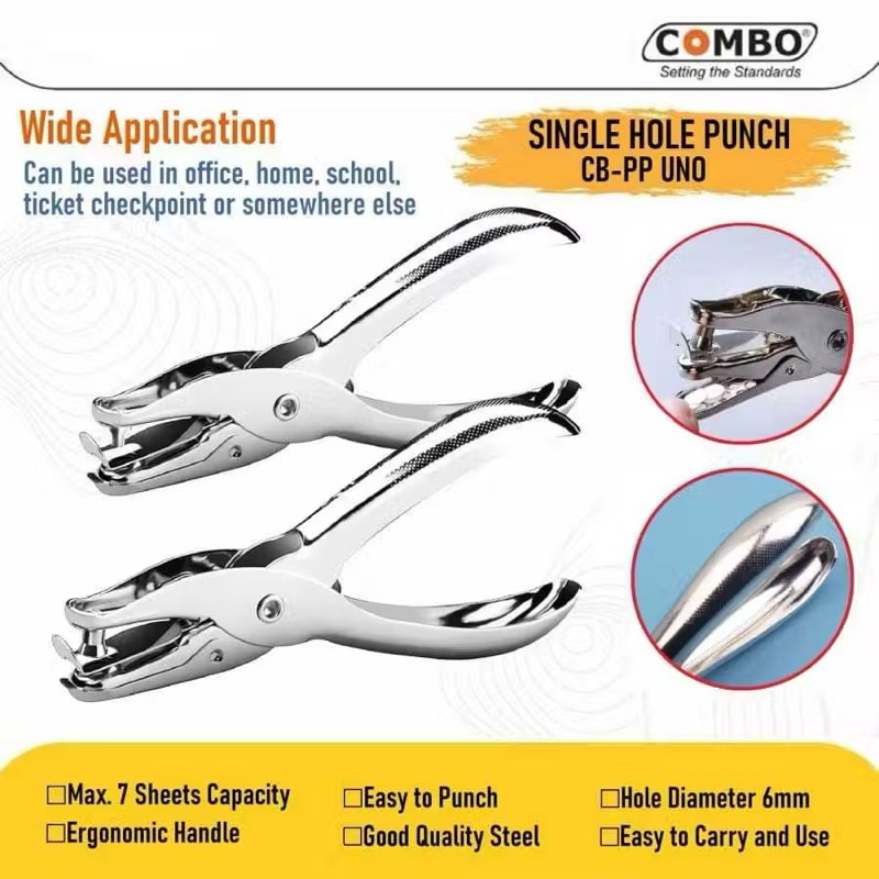 

One Hole Punch / Pembolong Kertas 1 Lubang / Perforator Single Hole / Pelubang Kertas 1 Hole UNO