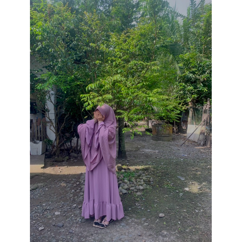 Set gamis Khimar hijab pl