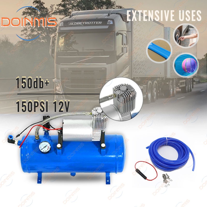Tabung Kompresor Angin Otomatis 12V 24V 150Psi Air Suspension Compressor 6L Air Compressor Portable