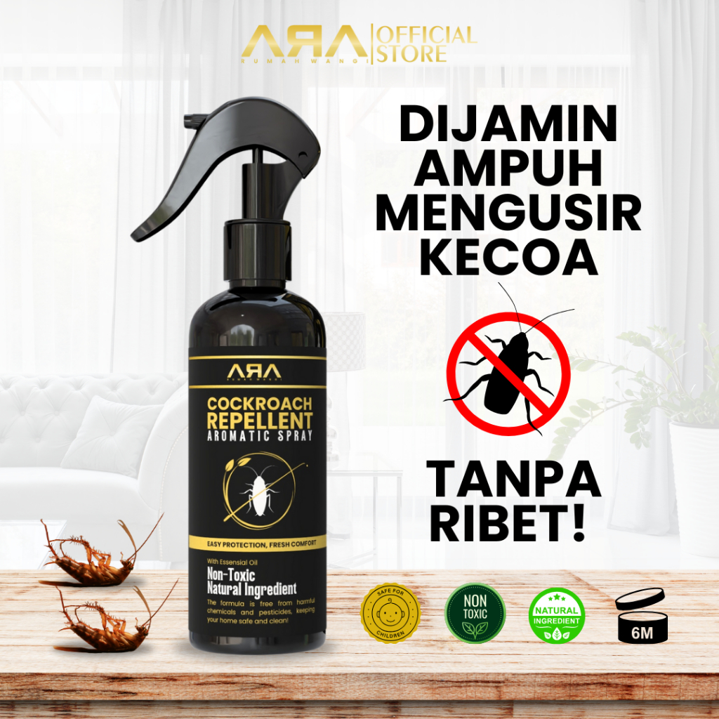 Rumah Wangi ARA Pengusir Anti Kecoa Spray Racun Pembasmi Kecoa Kecoak Paling Ampuh Alami Non Toxic