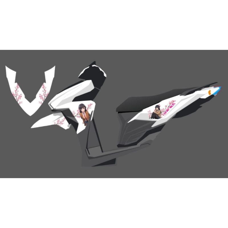 Striping Sticker Transparan Honda Vario Led Old 125/150 Copy Desaign Anime Terbaru