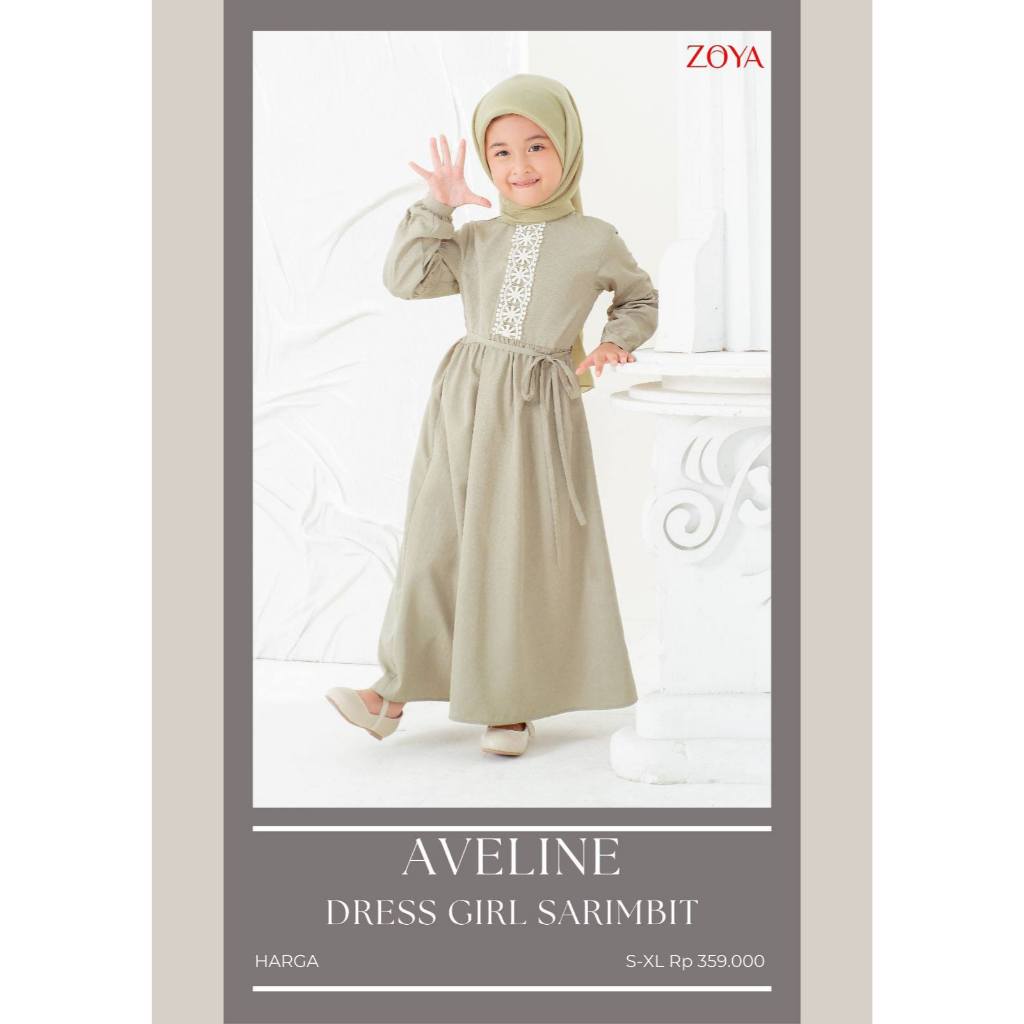 Zoya Gamis Muslim Anak Perempuan Aveline Girl Dress
