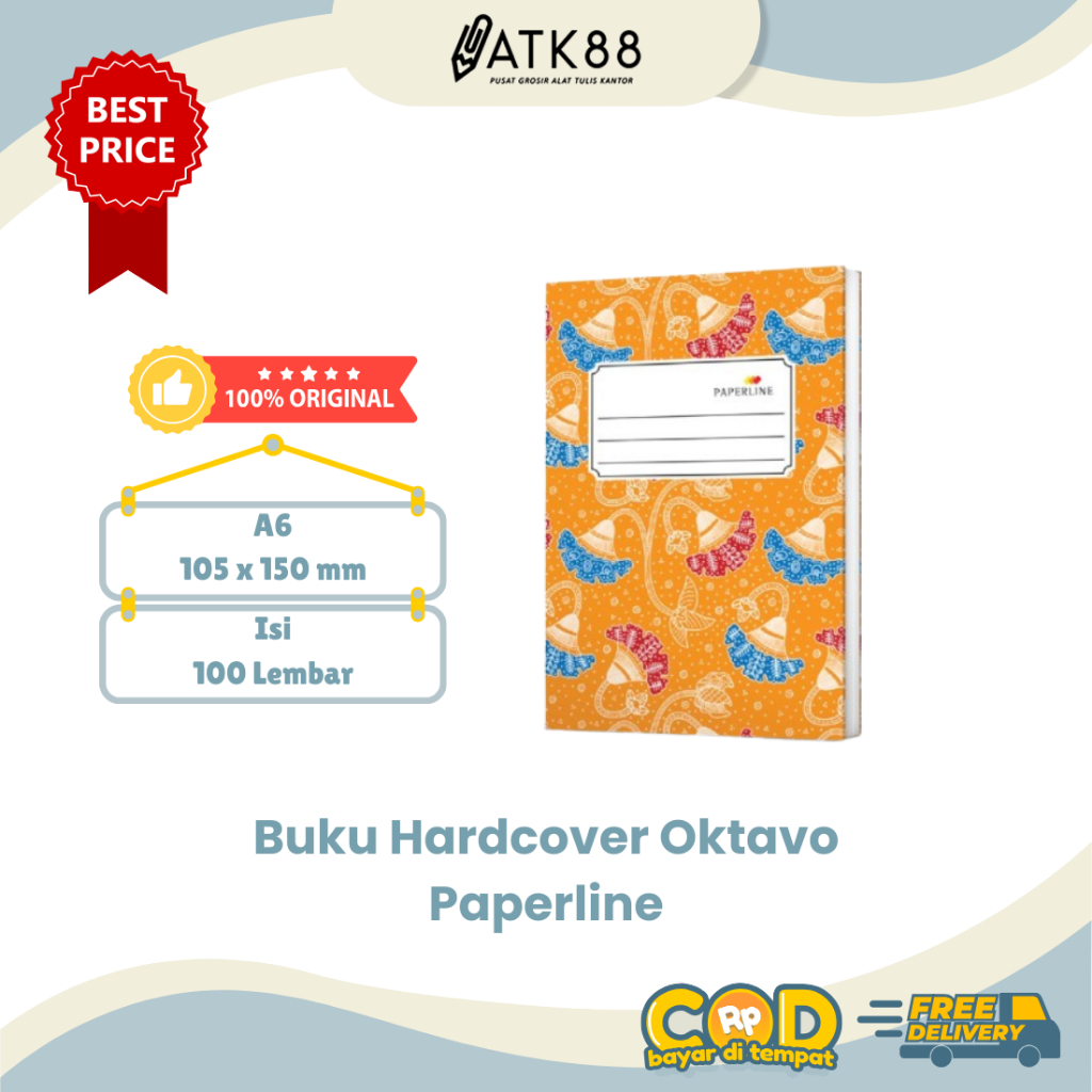 

[ATK88] Buku Hardcover Oktavo Paperline A6 Isi 100 Lembar - Kualitas Premium