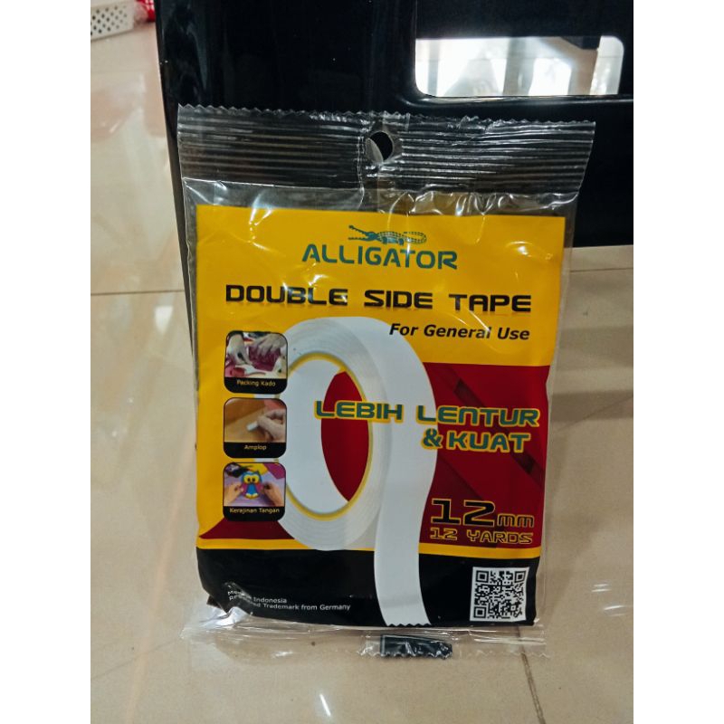 

ISOLASI ALIGATOR DOUBLE TAPE 1/2 12MM*12YARD