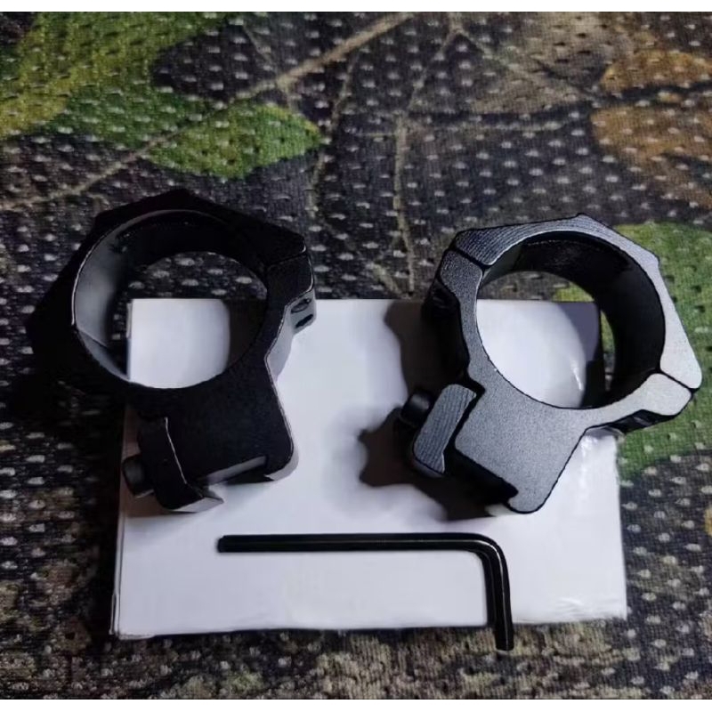 mounting teleskop 2 baut od 30 lebar kaki 11 pendek