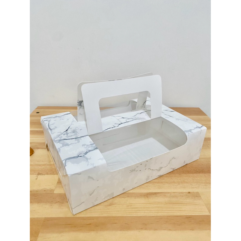 

Box Handle Mika Marmer | Box Mika Kue | Snack Box Kue uk 25x18x7