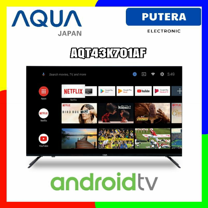 AQUA AQT43K701AF ANDROID TV 43 inch Full HD 43K701AF