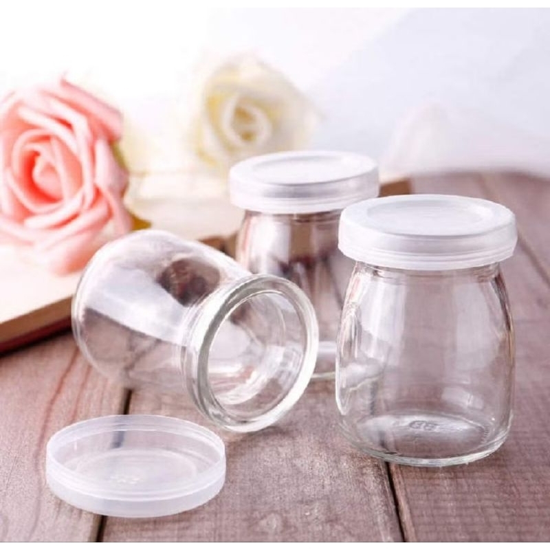 jar botol puding 150ml/ jar toples ASI / puding yogurt dessert tutup plastik