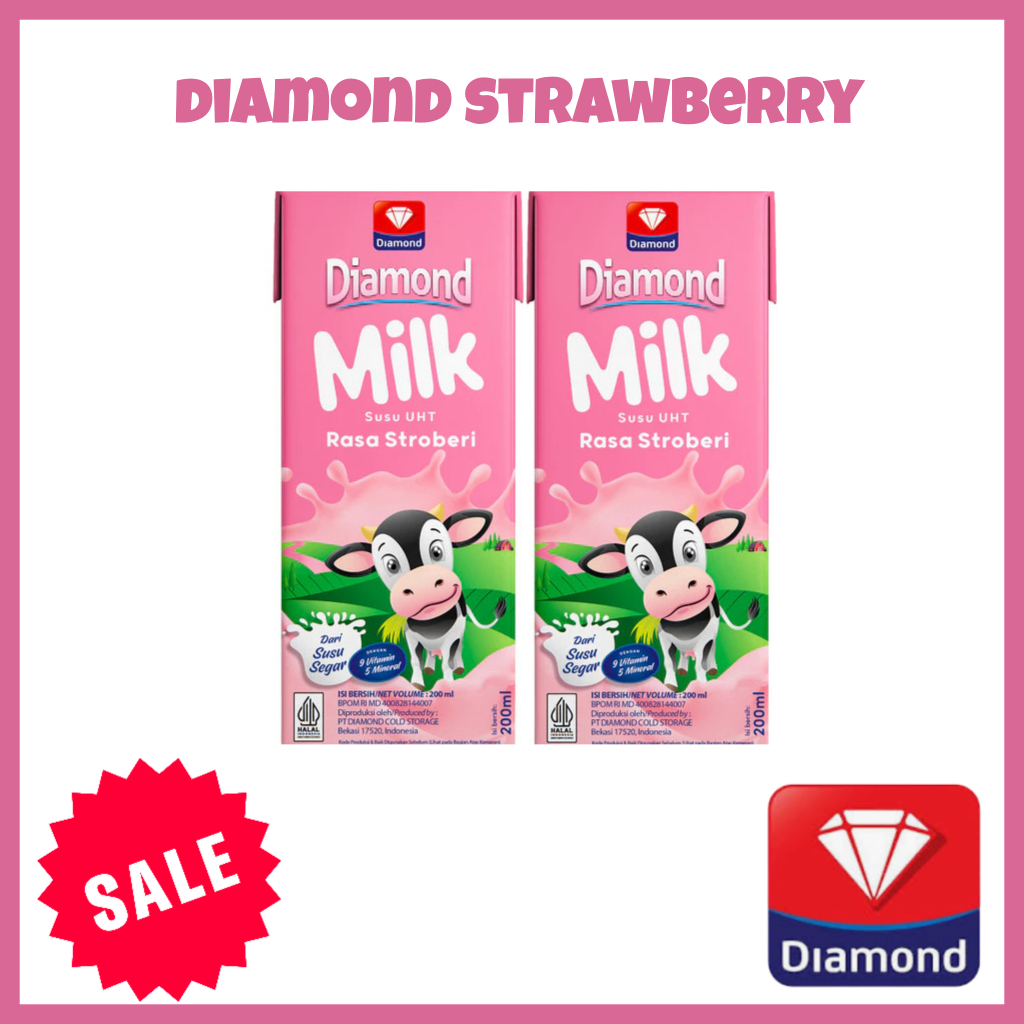 

Susu UHT Diamond 200ml Stroberi perdus (isi 24 pcs)