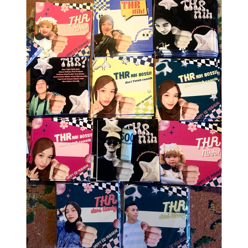 [Minimal 15 Pcs] AMPLOP THR LEBARAN LUCU / CUSTOM FOTO Min 15 pcs/ MONEY HOLDER / AMPLOP LEBARAN / M