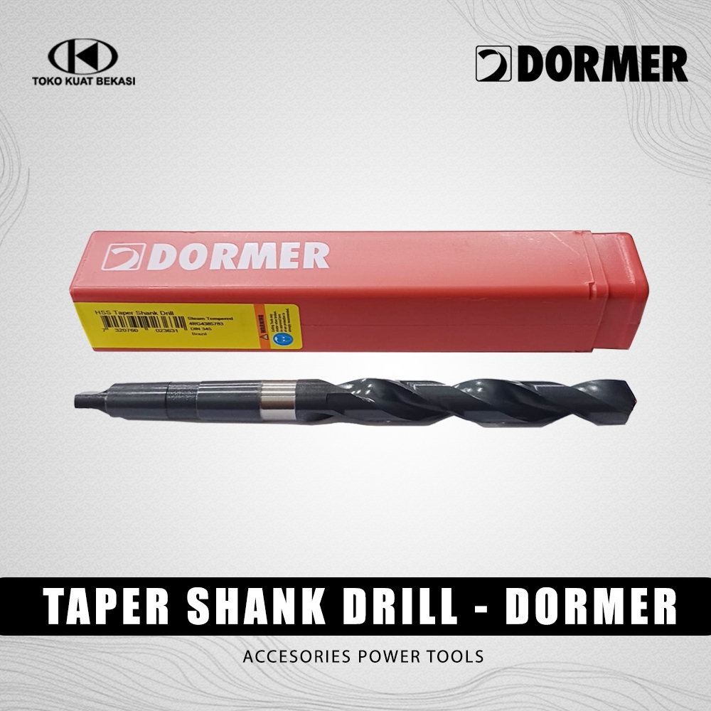 Taper Shank Drill DORMER / Mata Bor Besi HSS TIN Merk Dormer