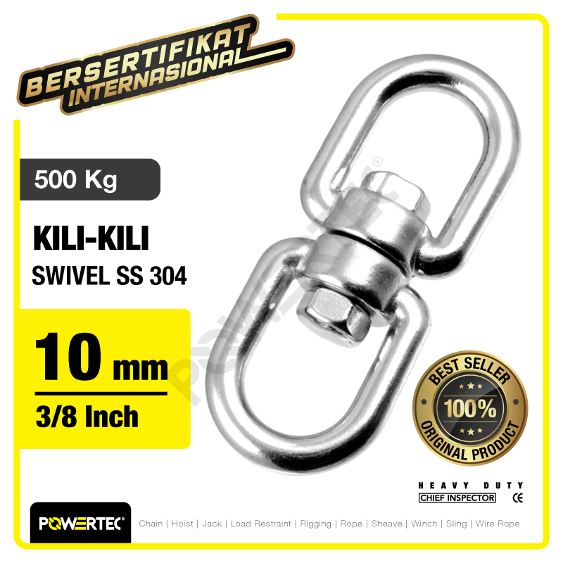 POWERTEC Swivel SS 304 / Kili kili 10mm - 3/8"