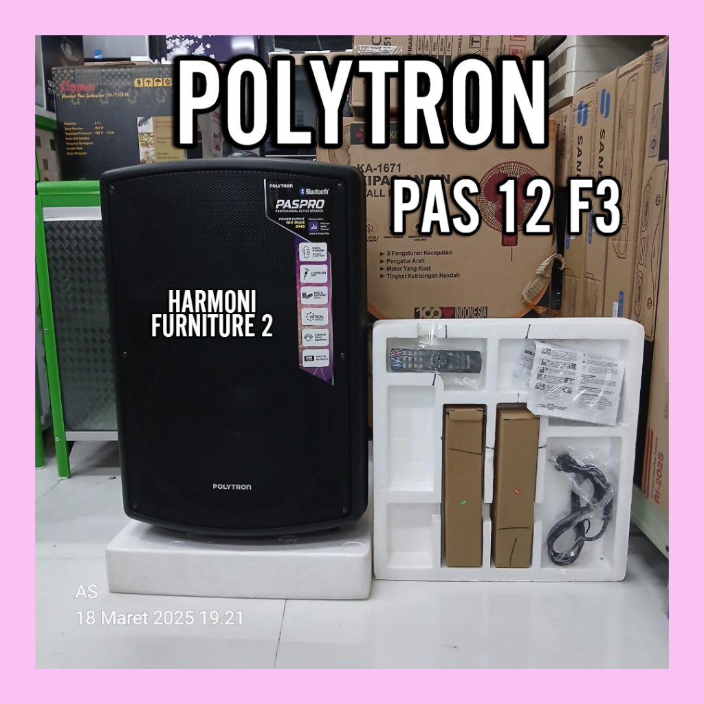 SPEAKER POLYTRON PAS 12 F3 SPEAKER POLYTRON 12 INCH PORTABLE PAS PRO-12F3 SPEAKER BLUETOOTH POLYTRON