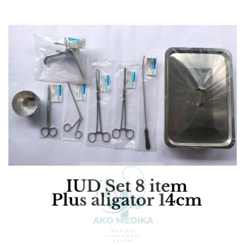 Iud Set 8 Item With Aligator 14Cm Marwa Stainless Steel / Iud Set Stainless Steel Marwa