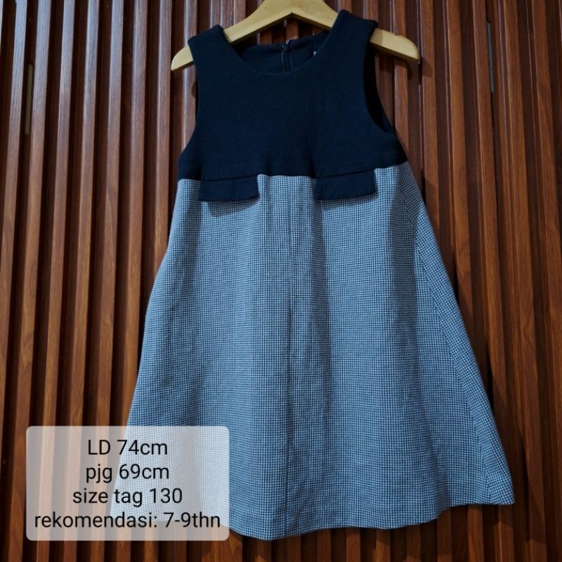 DRESS ANAK 7-9 TAHUN KUTUNG HITAM MURAH PRELOVED