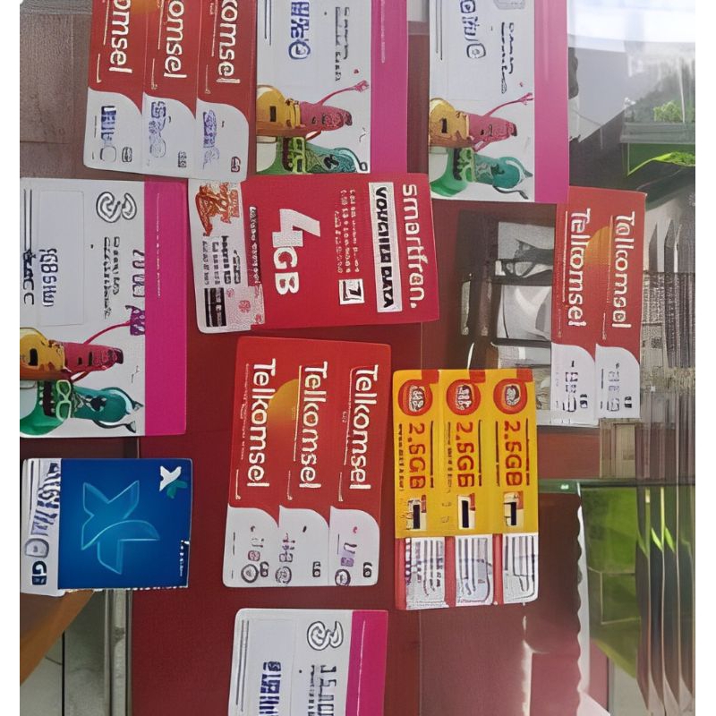 Kartu xl,telkomsel, dan tree