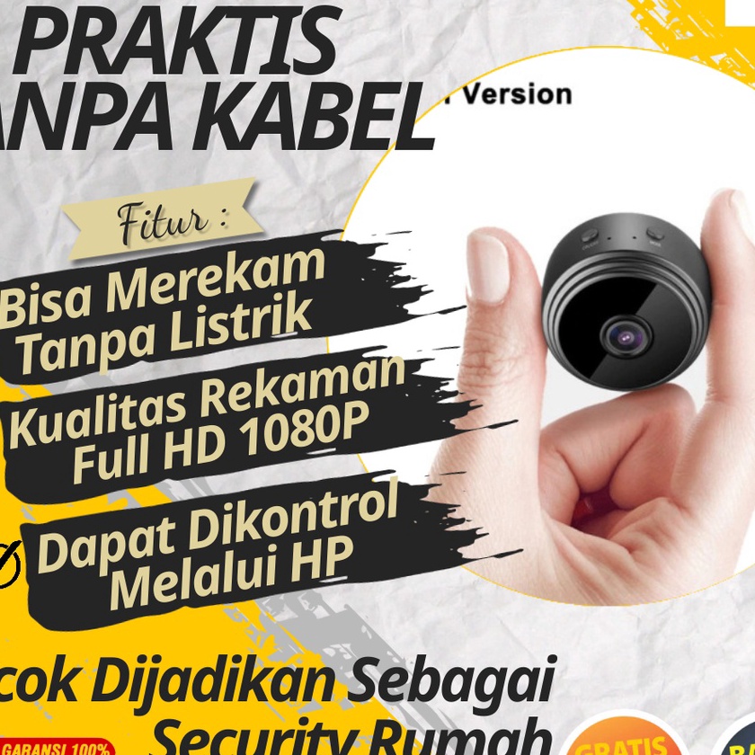 Cepat Kamera CCTV Keamanan Rumah Tanpa Kabel Indoor M Tersembunyi Kecil Konek Ke Handphone