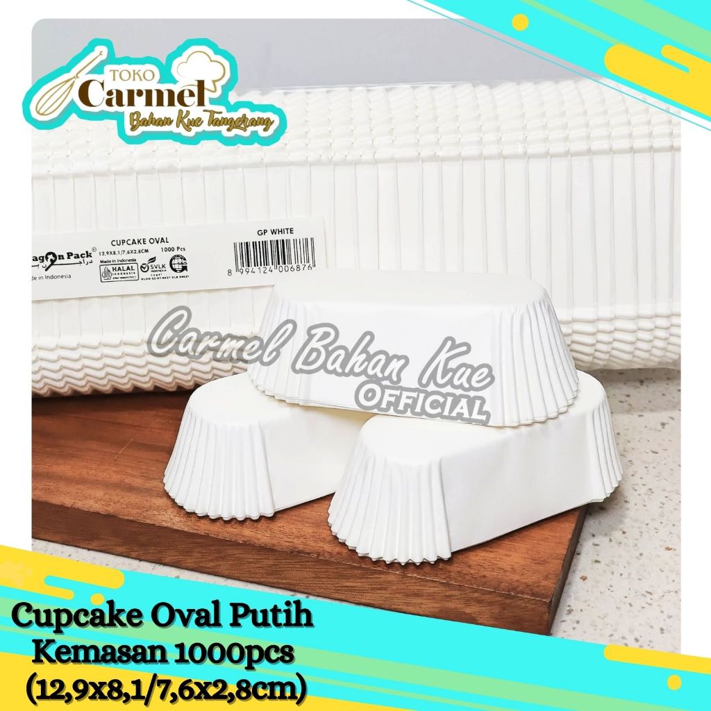 Cake Cases Oval (S) 1000pcs - Cup Risol Tahan Minyak
