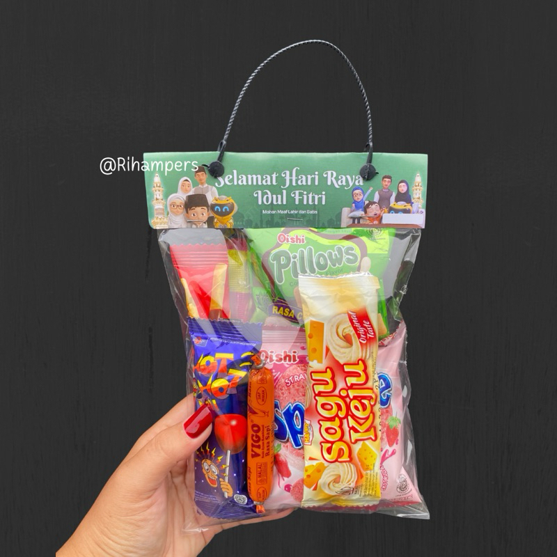 

(14pcs) Plastik Snack Lebaran 15x20 cm / Plastik Tas Hampers Lebaran / Plastik Tas Label Idul Fitri / Tas Hampers THR Anak