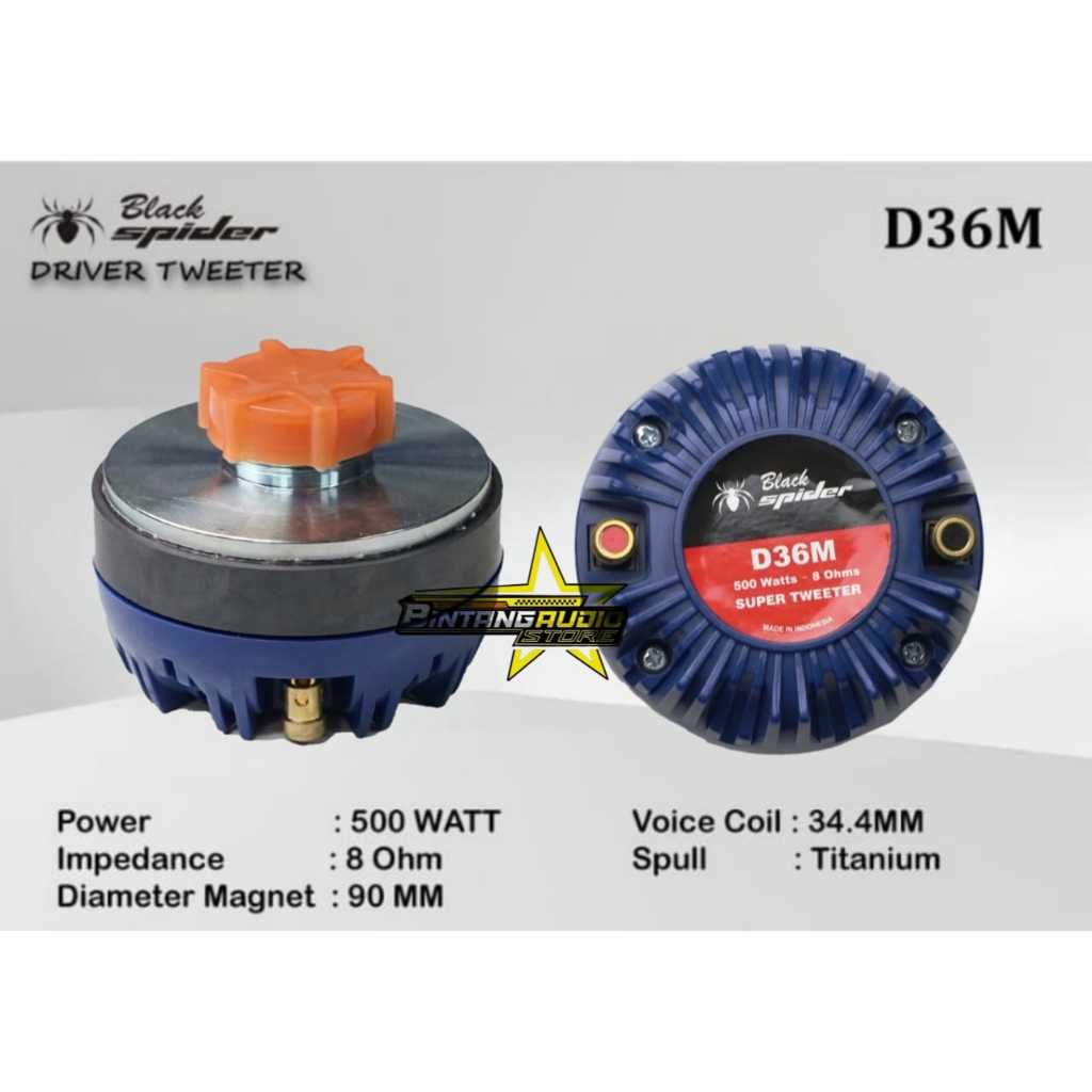 DRIVER TWEETER BLACK SPIDER D36M twiter black spider d 36 m