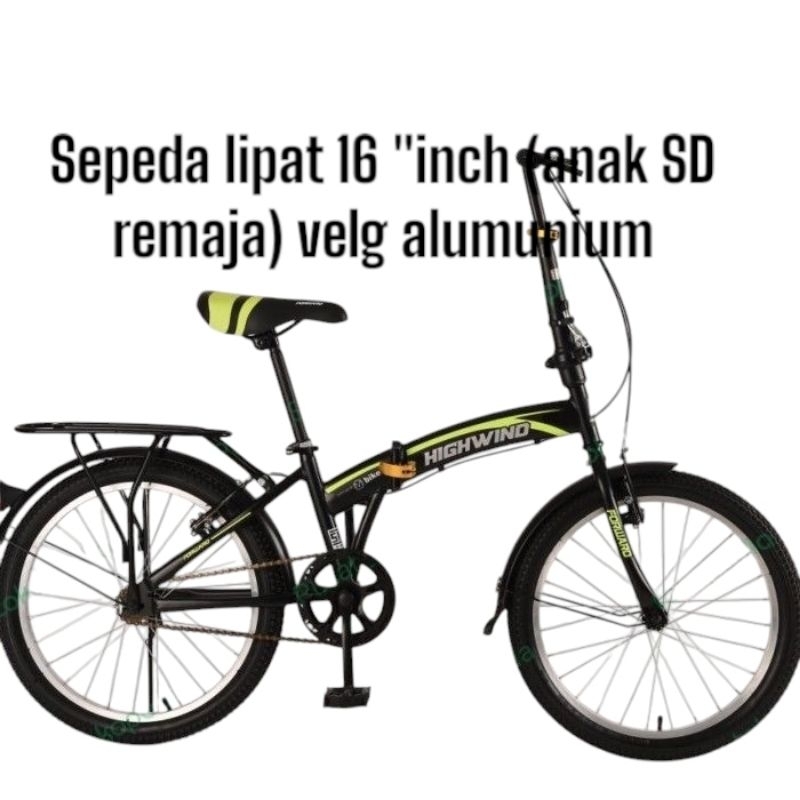 Sepeda lipat 16"  sesuai dipajang anak besar SD remaja hw o1