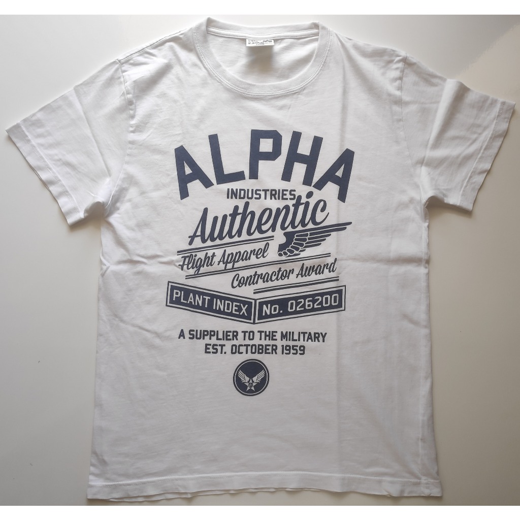 ALPHA INDUSTRIES T-Shirt Kaos Oblong Lengan Pendek