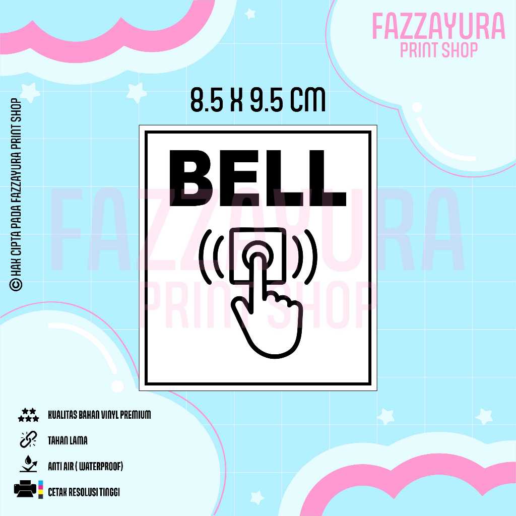 

STICKER BELL 8.5 X 9.5 CM