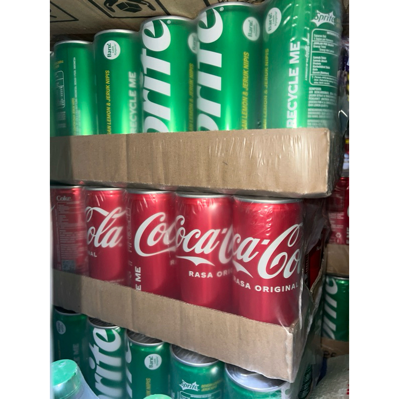 

Coca Cola, Fanta, Sprite Kaleng / Can 250 ML 1 krat isi 24 kaleng