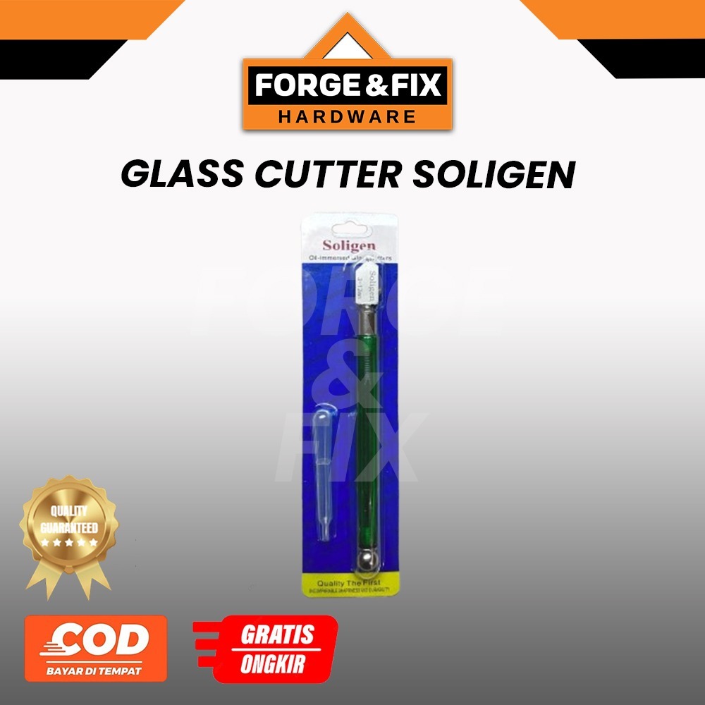 SOLIGEN Pemotong Potong Kaca Gagang Akrilik Glass Diamond Cutter