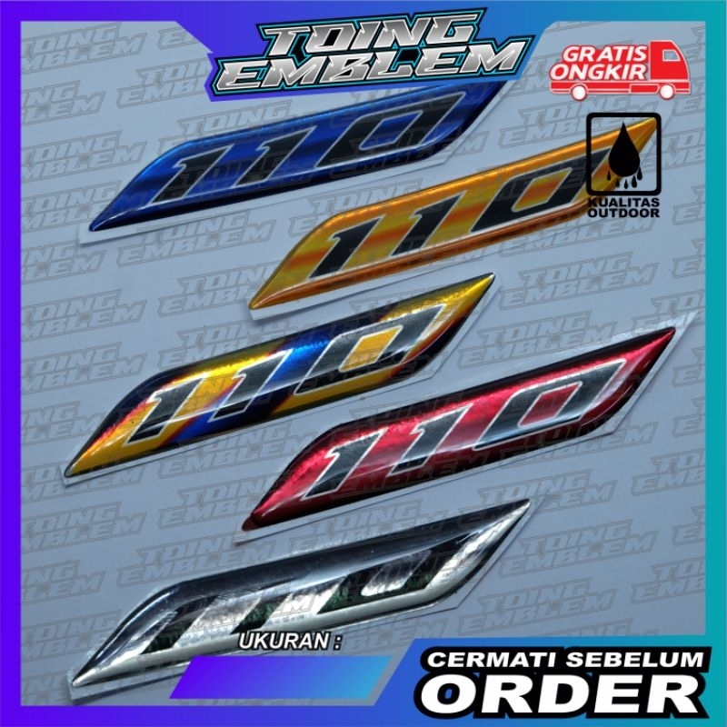 emblem 110cc vario,emblem timbul 110cc honda vario