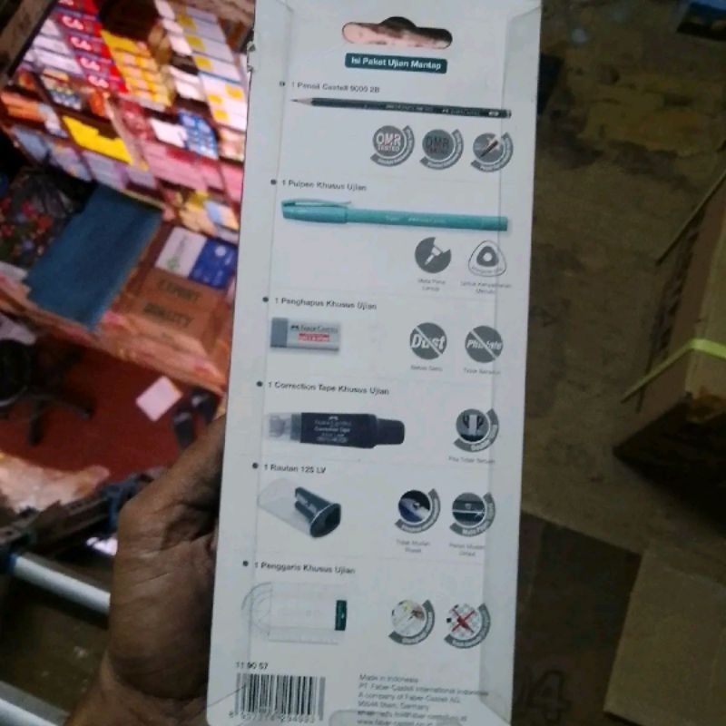 

D3W! Set Alat Tulis Ujian Faber-Castell Mantap dengan Pensil Castell 9000, Tripen, Penghapus