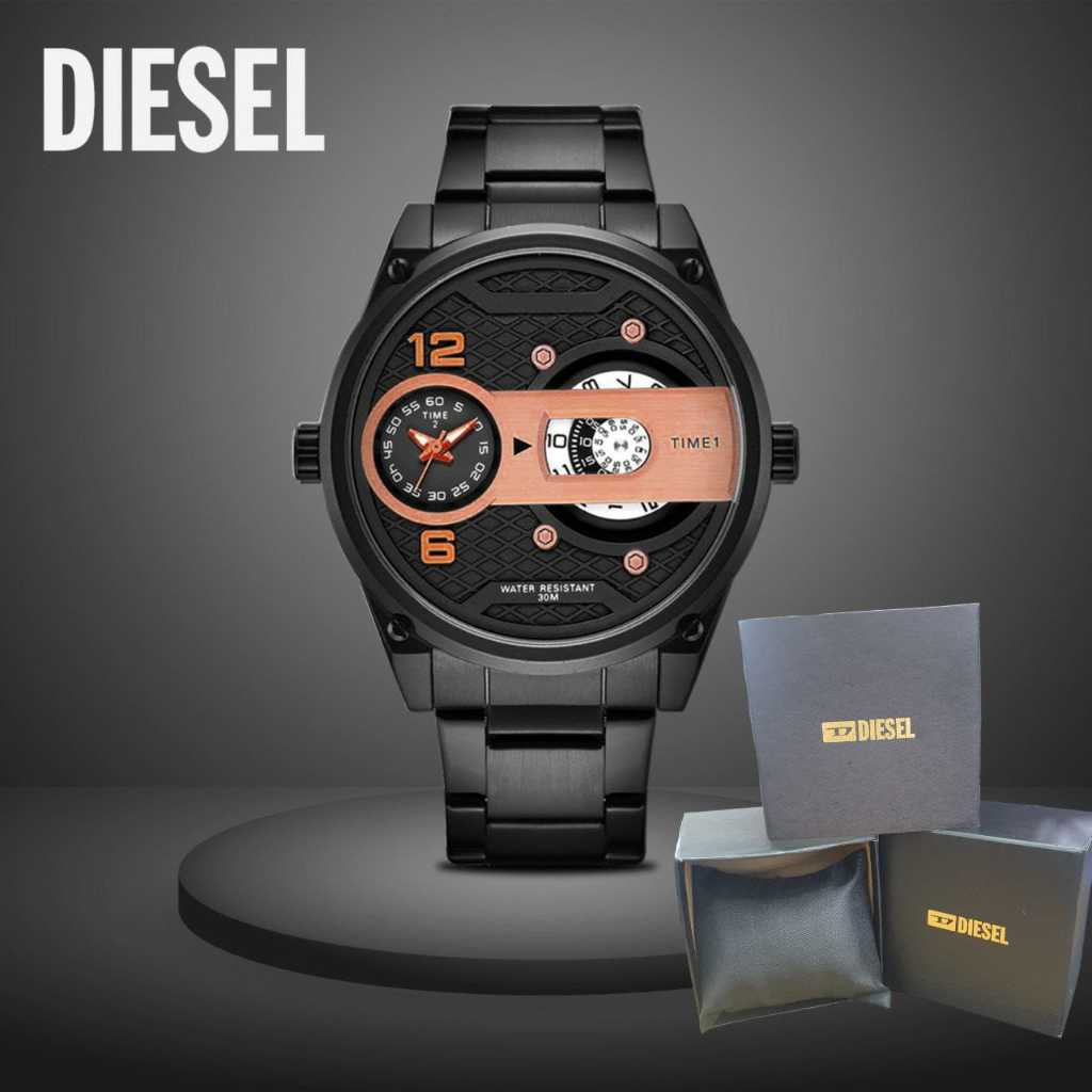 Jam Tangan Pria Dual Time Rantai Keren