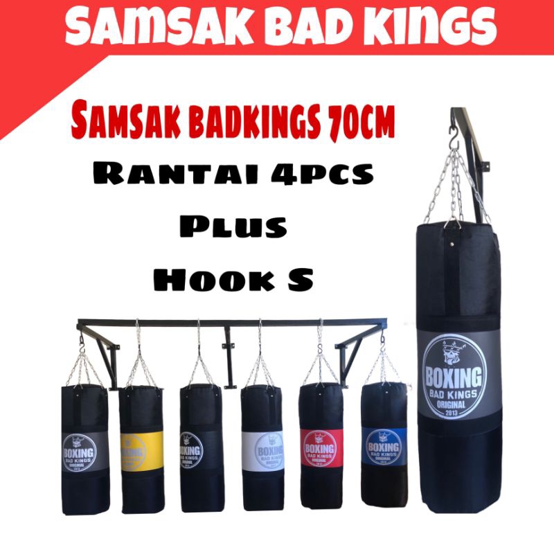 Samsak Tinju Bad Kings Boxing 70cm Diameter 25cm - Samsak Tinju Berkualitas - Samsak Gantung