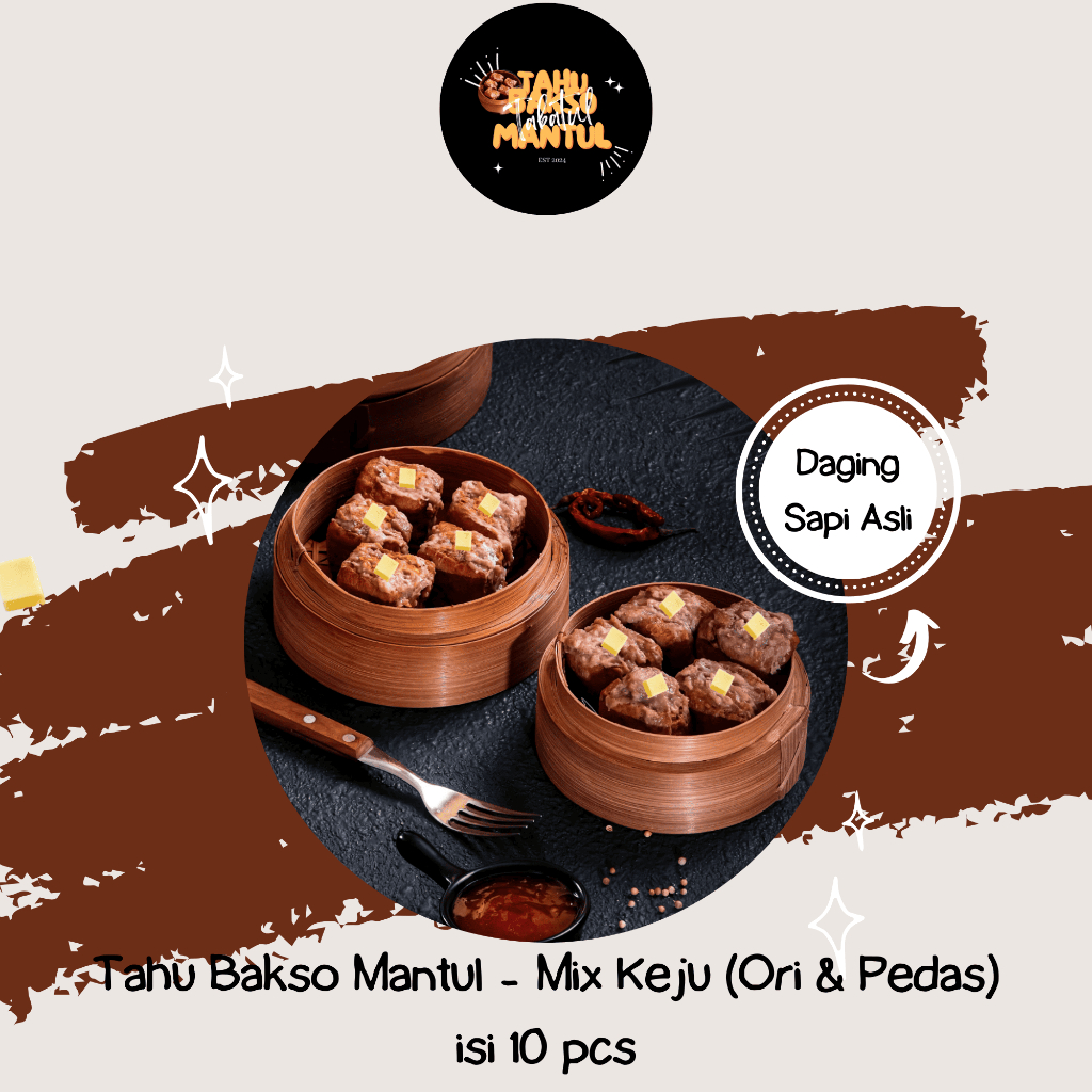 

Tabatul - Tahu Bakso Mantul Mix Keju (Original & Pedas) 10 Pcs