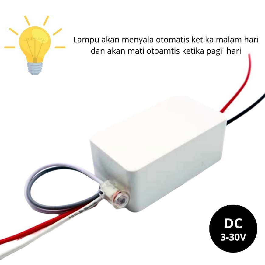 Tawaran Saklar Lampu Otomatis Sensor Cahaya DC 33V Lampu Otomatis Nyala Cuma Malam