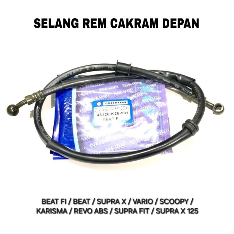 Selang Rem / Kabel Rem Cakram Depan Beat FI Vario 125 150 Tokaido
