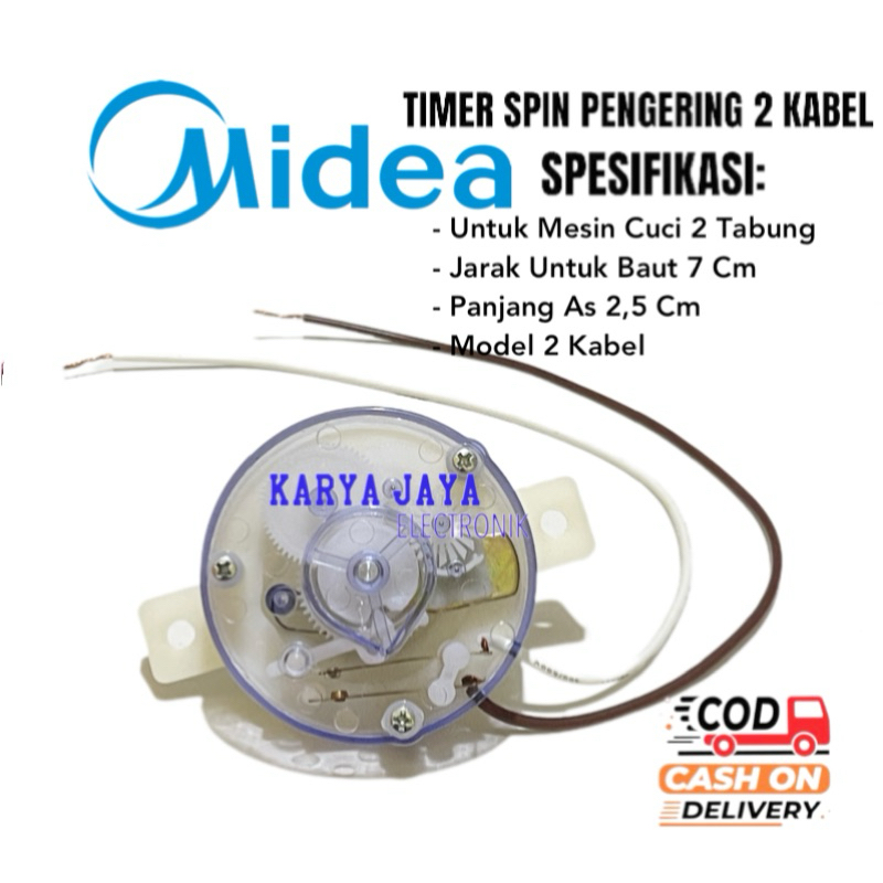 Timer Spin Pengering 2 Kabel Mesin Cuci Midea 2 Tabung - Timer Pengering Midea 2 Kabel