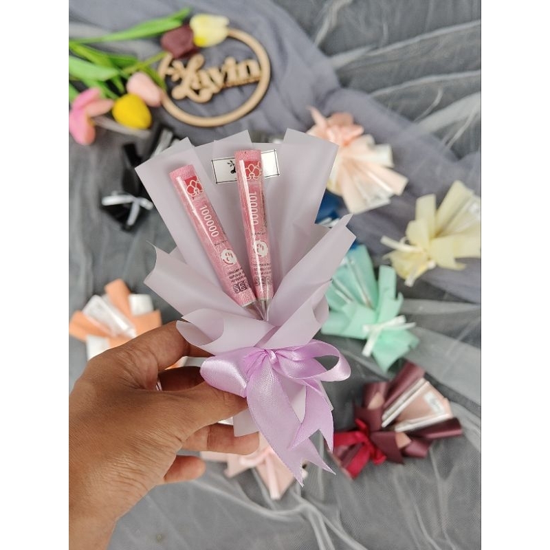 

buket uang mini, buket angpao lebaran, buket THR, buket kosongan kecil, buket lebaran