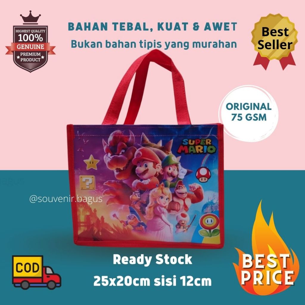 

Tas Ultah Super Mario Bros Luigi Souvenir mario