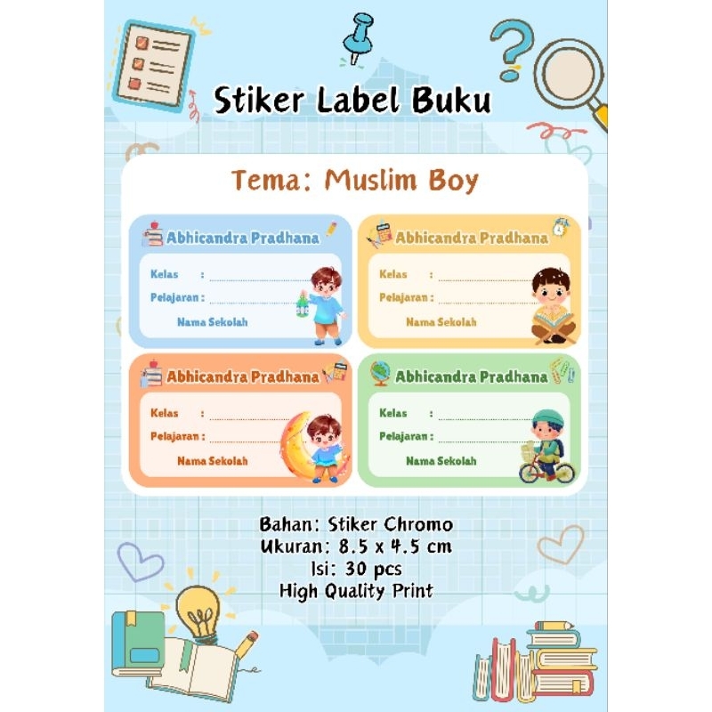 

STIKER BUKU / STIKER MAPEL / STIKER MATA PELAJARAN CUSTOM