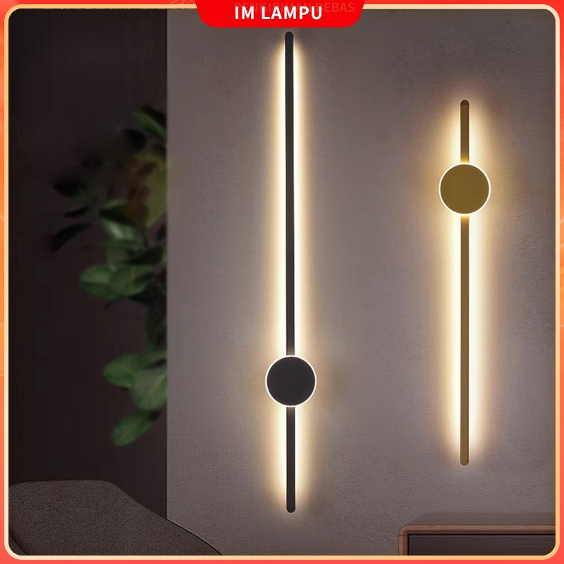 Lampu dinding strip emas LED lampu dinding ruang tamu kamar tidur/balkon/teras/tangga lampu hisa