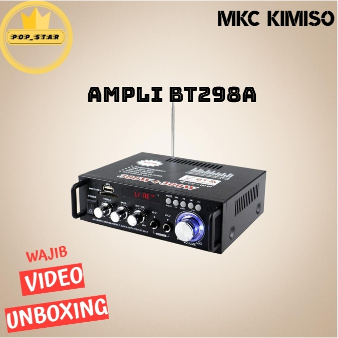 AMPLI BT-298A 300W Amplifier Bluetooth Audio Karaoke EQ Audio Amplifier Karaoke Home