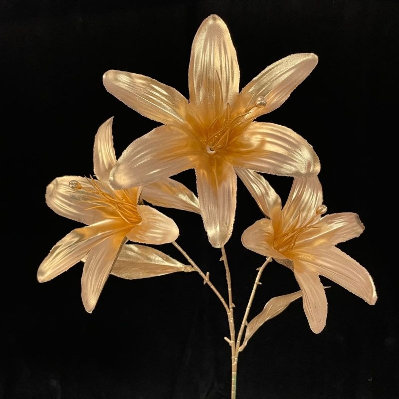 KYSANTY Bunga Gold Artificial Lily Gold