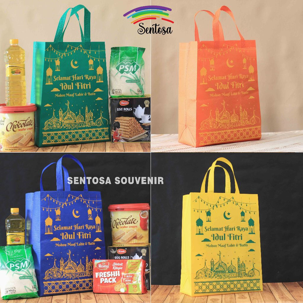 

BAG HAMPERS LEBARAN IDUL FITRI TEBAL UK 30 x 15 x 40 ISI 12 PCS - LANGSUNG KIRIM