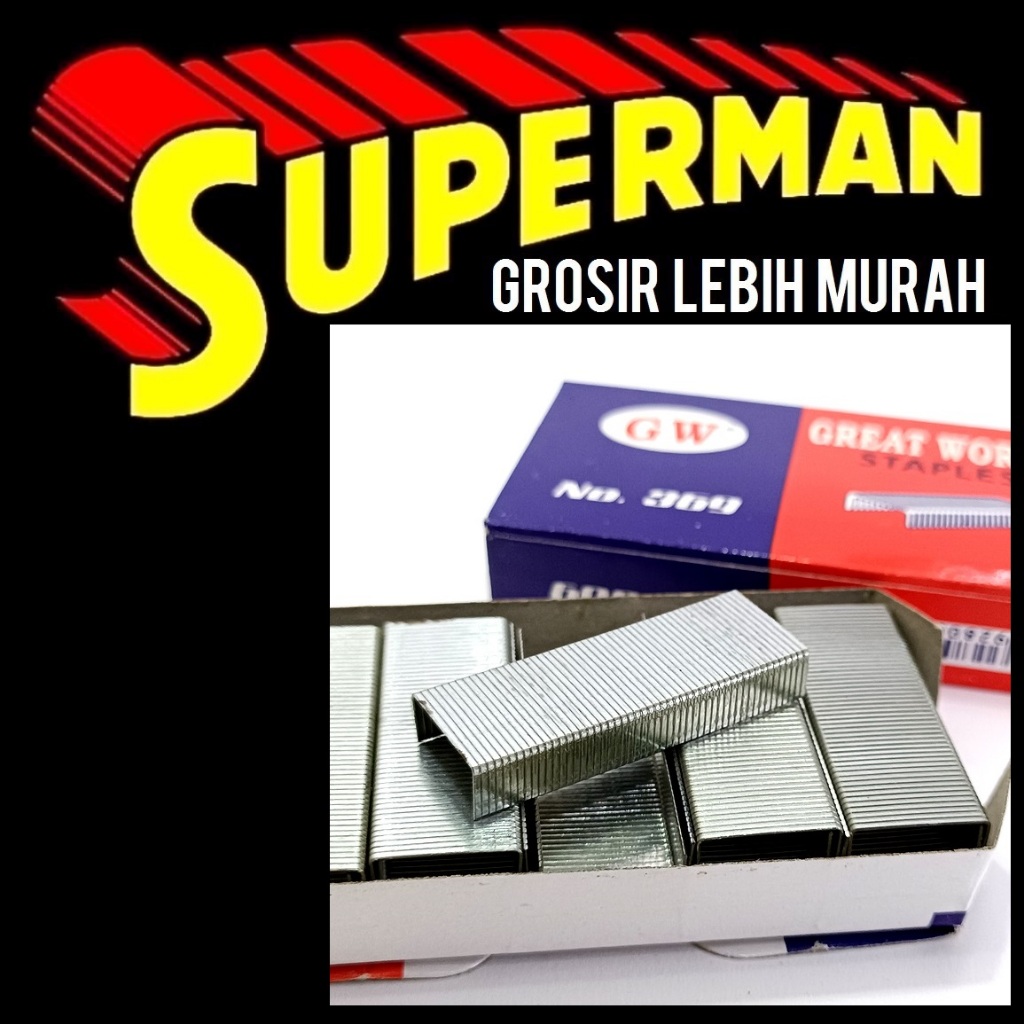 

ISI STAPLES BESAR NO 3 merk random 1 box isi 1000 pcs refil isi steples stapler superman jogja supermanjogja